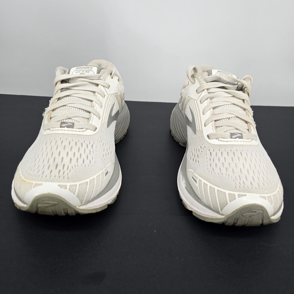 Brooks Shoes Women's 8 Adrenaline GTS 18 Running White Gray - Picture 2 of 8